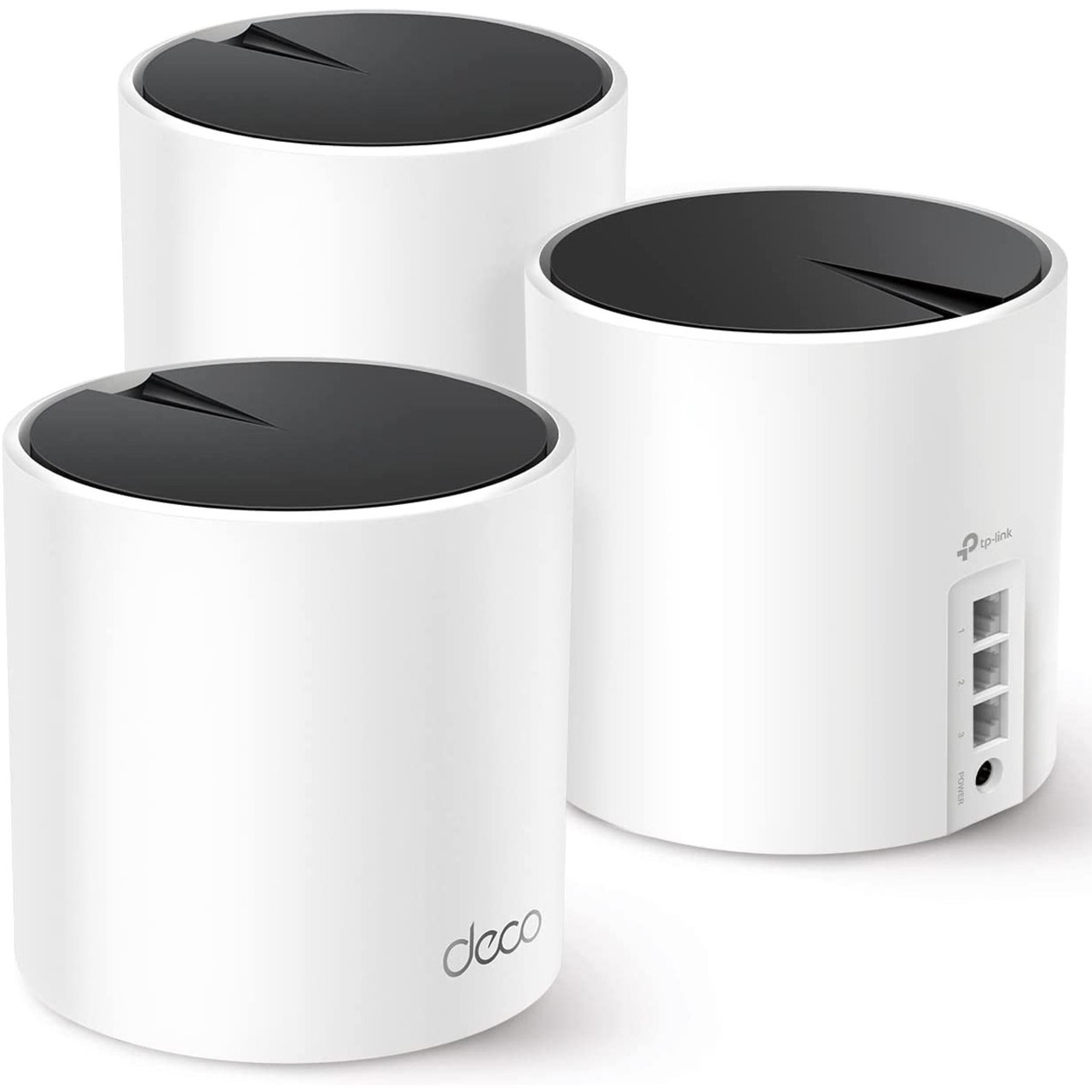 TP-Link Deco X55 (3-Pack) - Deco AX3000 WiFi 6 Mesh System - Covers up to 6500 Sq.Ft. - Replaces Wireless Router and Extender - 3 Gigabit ports per unit, supports Ethernet Backhaul - DECO X55(3-PACK)