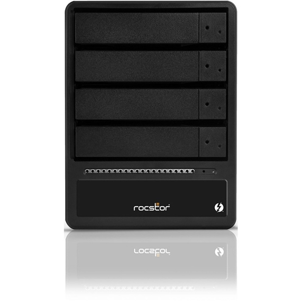 Rocstor Rocpro T24 Thunderbolt 2 RAID 4-Bay Enclosure - 4 x HDD Supported - 4 x HDD Installed - 8 TB Installed HDD Capacity - Serial ATA/600 Controller0, 1, 10, JBOD - 4 x Total Bays - 4 x 3.5" Bay - Desktop 4X2TB 72K RAID 4-BAY STORAGE - T569U7-01 Rocstor Rocpro T24 Thunderbolt 2 RAID 4-Bay Enclosure - 4 x HDD Supported - 4 x HDD Installed - 8 TB Installed HDD Capacity - Serial ATA/600 Controller0, 1, 10, JBOD - 4 x Total Bays - 4 x 3.5" Bay - Desktop 4X2TB 72K RAID 4-BAY STORAGE - T569U7-01
