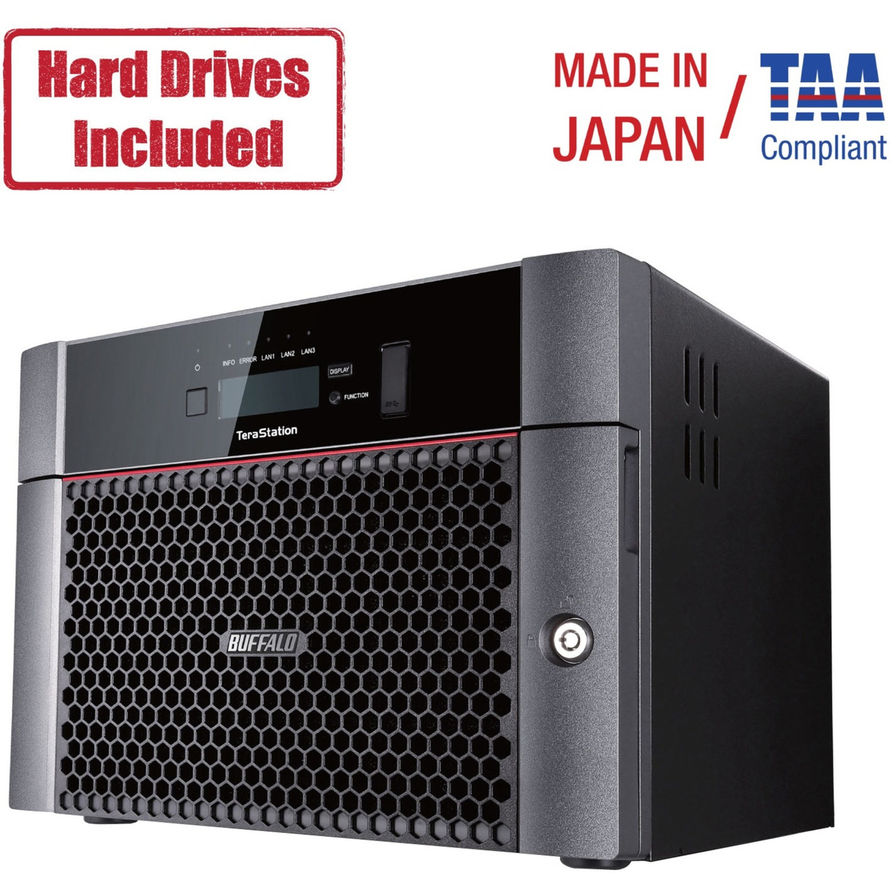 Buffalo Americas Buffalo TeraStation 5810DN Desktop 16TB NAS Hard Drives Included - Annapurna Labs Alpine AL-314 Quad-core (4 Core) 1.70 GHz - 8 x HDD Supported - 4 x HDD Installed - 16 TB Installed HDD Capacity - TS5810DN1604