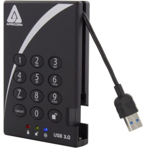Apricorn Aegis Padlock 16 TB Solid State Drive - External - A25-3PL256-S16TB