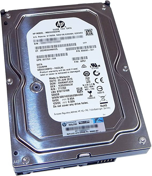 HP 500 GB Hard Drive - 2.5" Internal - SATA - 7200rpm - 3DS64AV HP 500 GB Hard Drive - 2.5" Internal - SATA - 7200rpm - 3DS64AV