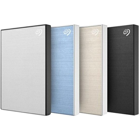 Seagate Backup Plus Slim STHN2000404 2 TB Portable Hard Drive - External - Gold - USB 3.0 - 3 Year Warranty - Retail - STHN2000404