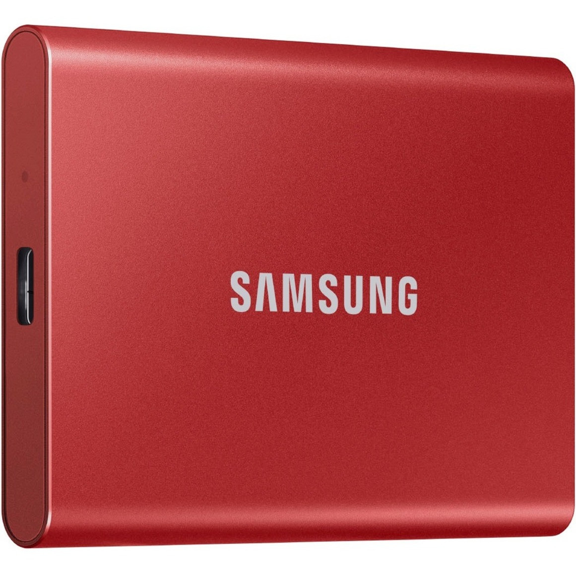 Samsung T7 MU-PC500R/AM 500 GB Portable Solid State Drive - External - PCI Express NVMe - Metallic Red - Gaming Console, Smartphone, Tablet, Desktop PC Device Supported - USB 3.2 (Gen 2) Type C - MU-PC500R/AM