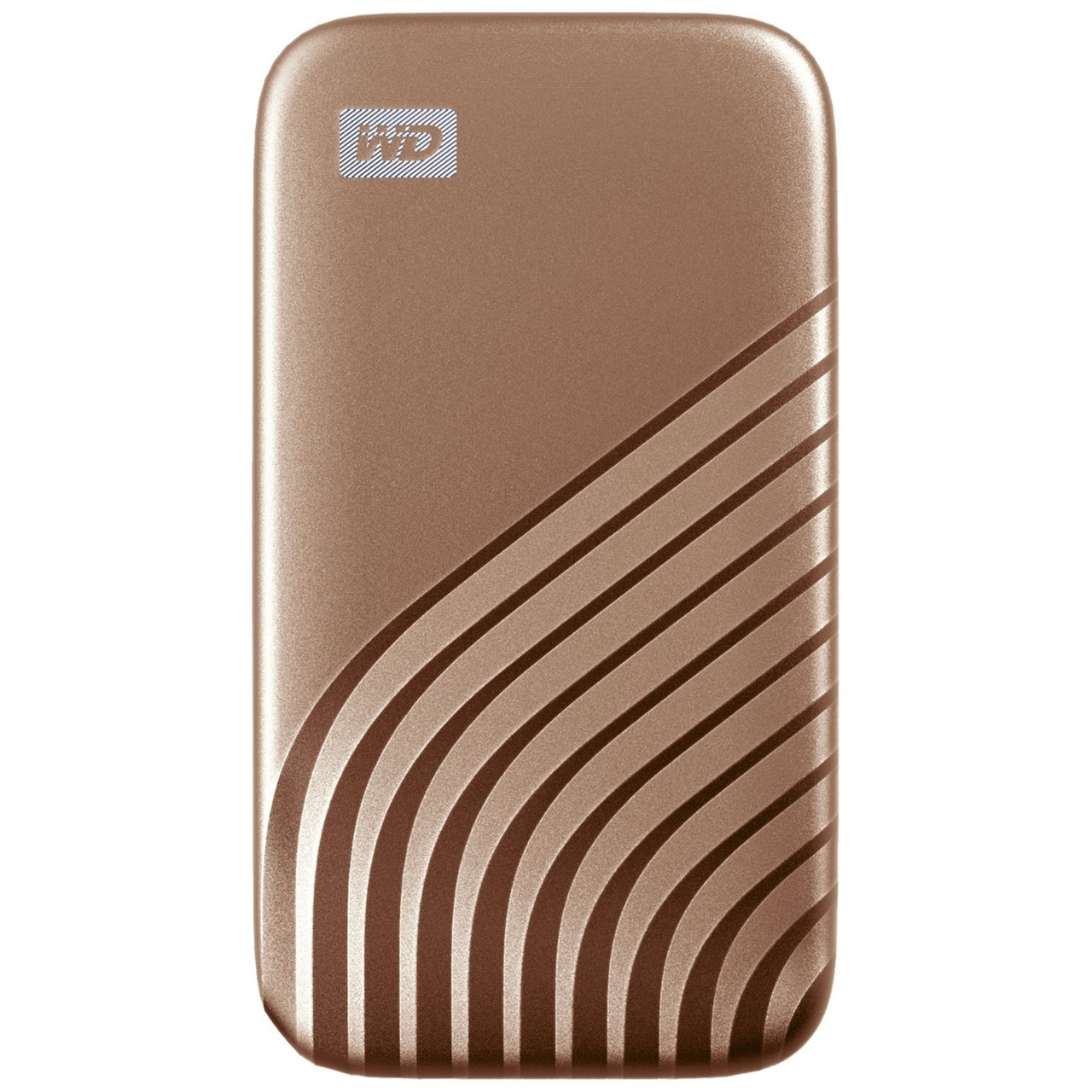 Western Digital MY PASSPORT WDBAGF0010BGD-WESN 1 TB Portable Solid State Drive - External - Gold - USB 3.2 (Gen 2) Type C - 1050 MB/s Maximum Read Transfer Rate - 256-bit Encryption Standard WORLDWIDE