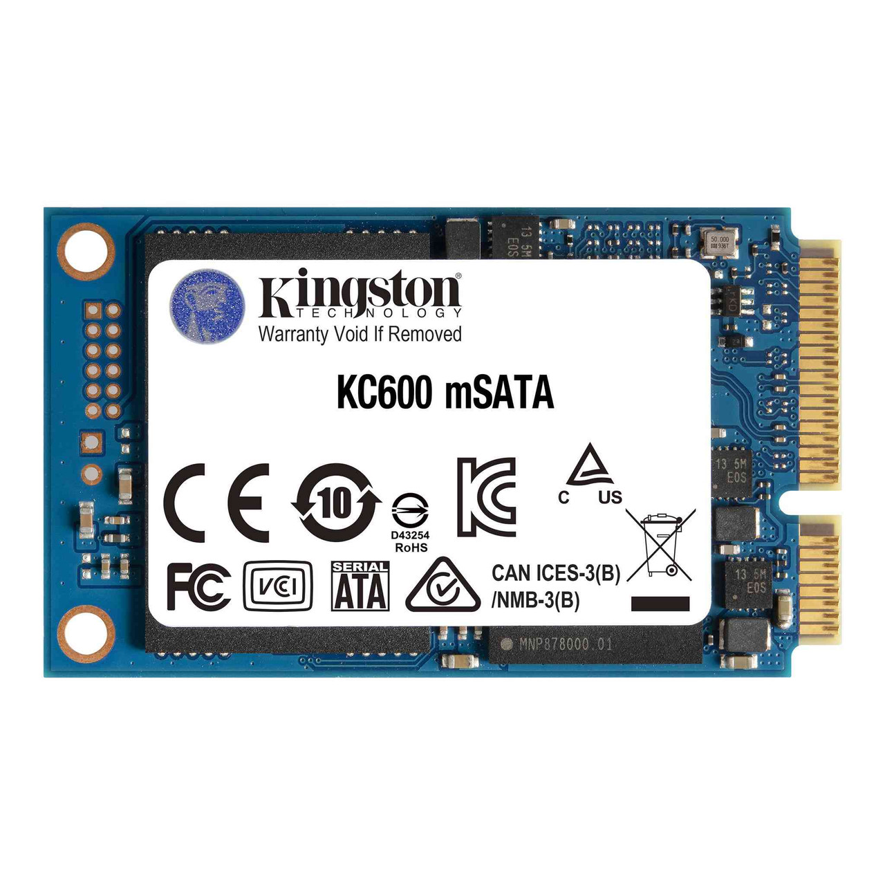 Kingston KC600 512 GB Solid State Drive - mSATA Internal - SATA (SATA/600) - Desktop PC, Notebook Device Supported - 300 TB TBW - 550 MB/s Maximum Read Transfer Rate - 256-bit Encryption Standard - 5 Year Warranty SKC600MS/512GBK