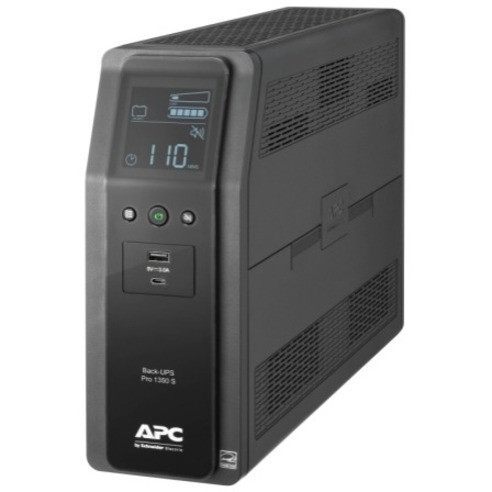 APC Back-UPS Pro BR BR1350MS 1350VA Tower UPS - Tower - 16 Hour Recharge - 3.30 Minute Stand-by - 120 V AC Input - 120 V AC Output - 10 x NEMA 5-15R