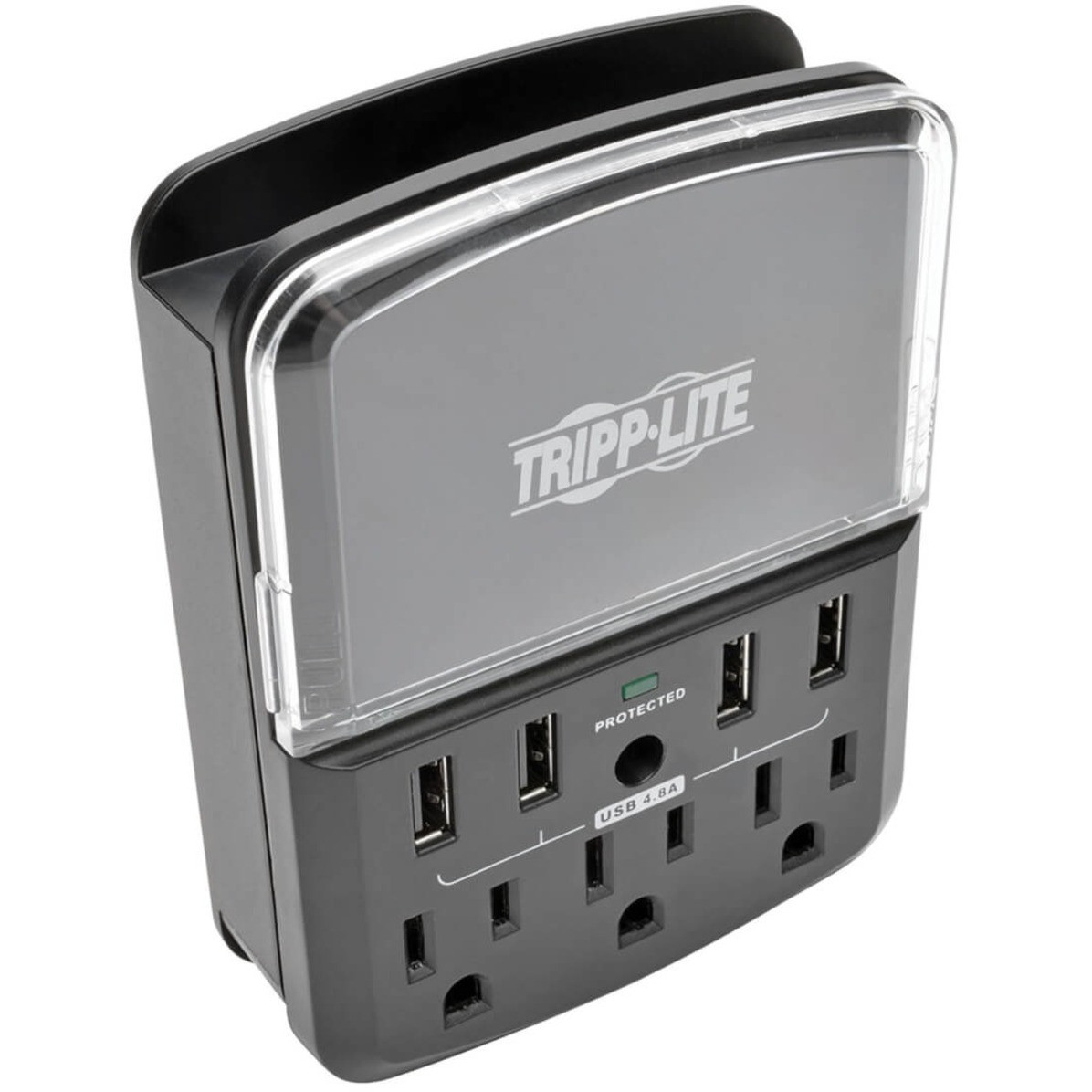Eaton Tripp Lite 4-Port Wallmount Usb Charging Station W 3 Outlet Surge Protector - 3 X Nema 5-15R, 4 X Usb - 1.80 Kva - 540 J - 120 V Ac Input - SK34USBB
