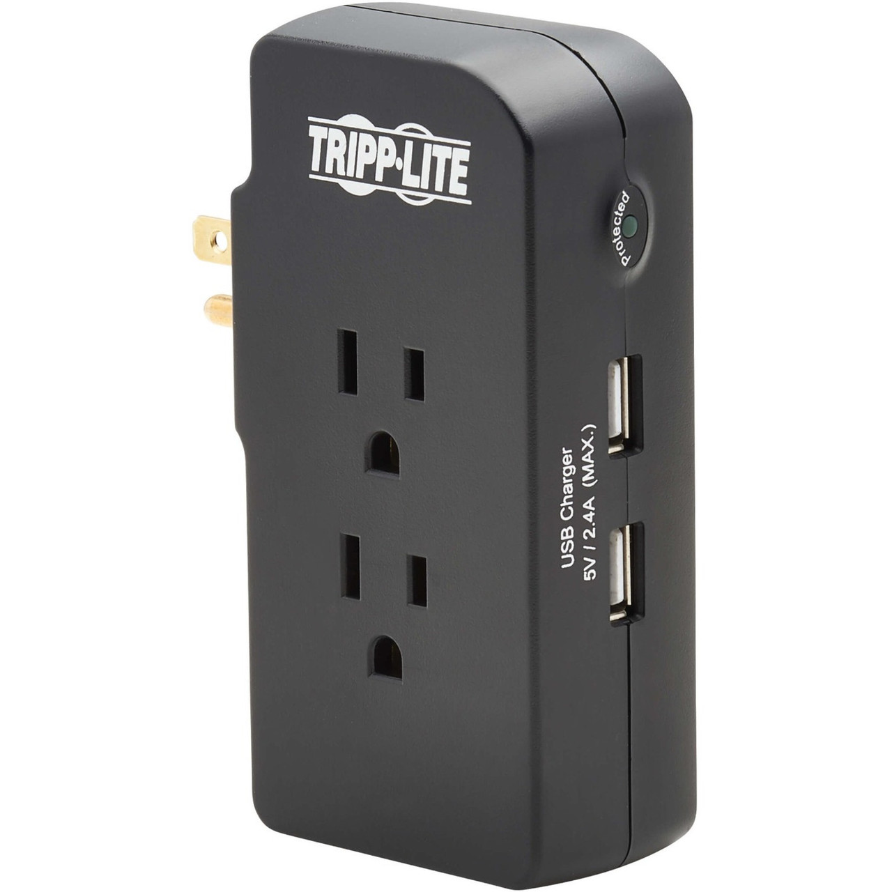 Eaton Tripp Lite Safe-IT Surge Protector 3-Outlet 2 USB Ports 5-15P Antimicrobial - 3 x NEMA 5-15R, 2 x USB - 1875 VA - 1050 J - 120 V AC Input - SK3BUAM