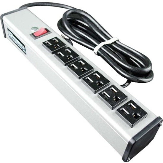 C2G 6ft Wiremold 6-Outlet Plug-In Center Unit 120v/15a Lighted Switch 6-Outlet Power Strip - 6 x AC Power - 6 ft Cord - 15 A Current - 120 V AC Voltage - 16303