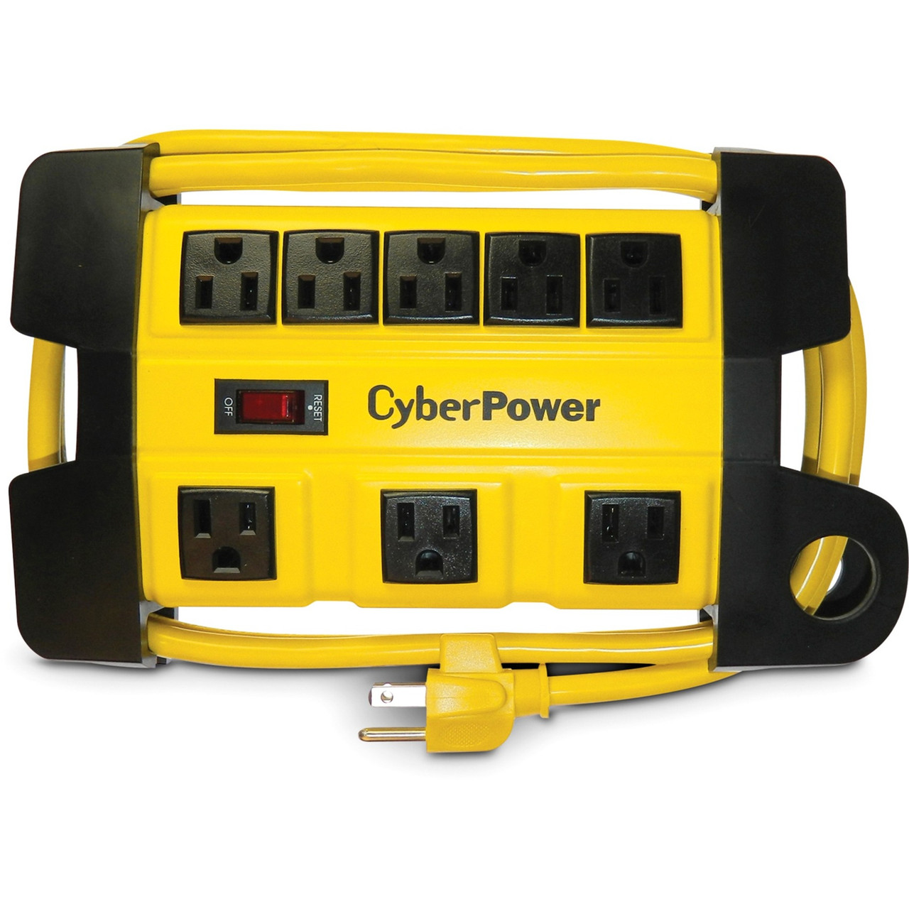 CyberPower DS806MYL Heavy Duty Power Strip - NEMA 5-15P - 8 x NEMA 5-15R - 6 ft Cord - 125 V AC Voltage - Yellow - DS806MYL