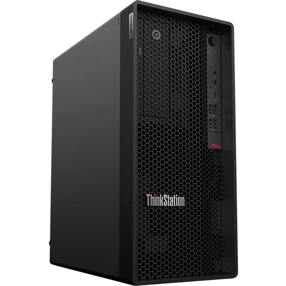 Lenovo ThinkStation P340 30DH00J3US Workstation - 1 x Intel Octa-core (8 Core) i7-10700 2.90 GHz - 16 GB DDR4 SDRAM RAM - 512 GB SSD - Tower - Raven Black - 30DH00J3US