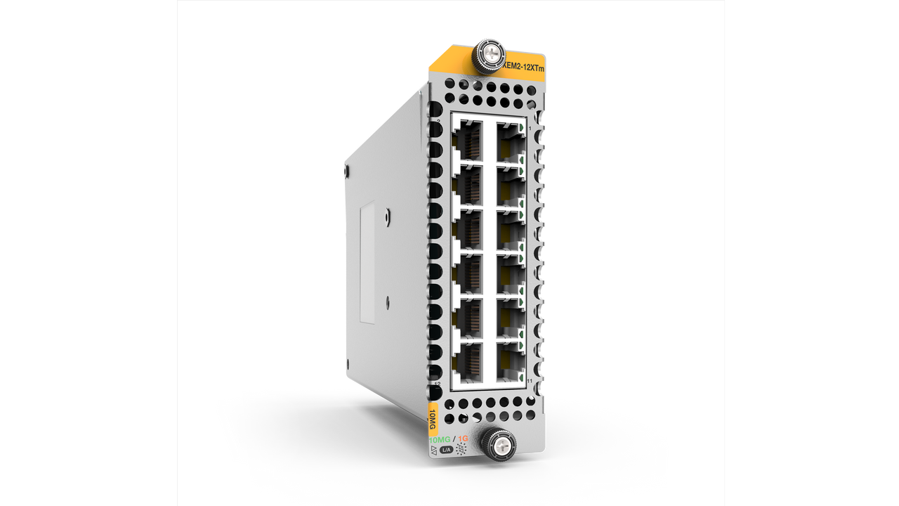 Allied Telesis Expansion Module - For Data Networking - 12 x RJ-45 10GBase-X LAN - Optical Fiber10 Gigabit Ethernet - 10GBase-X - AT-XEM2-12XTM