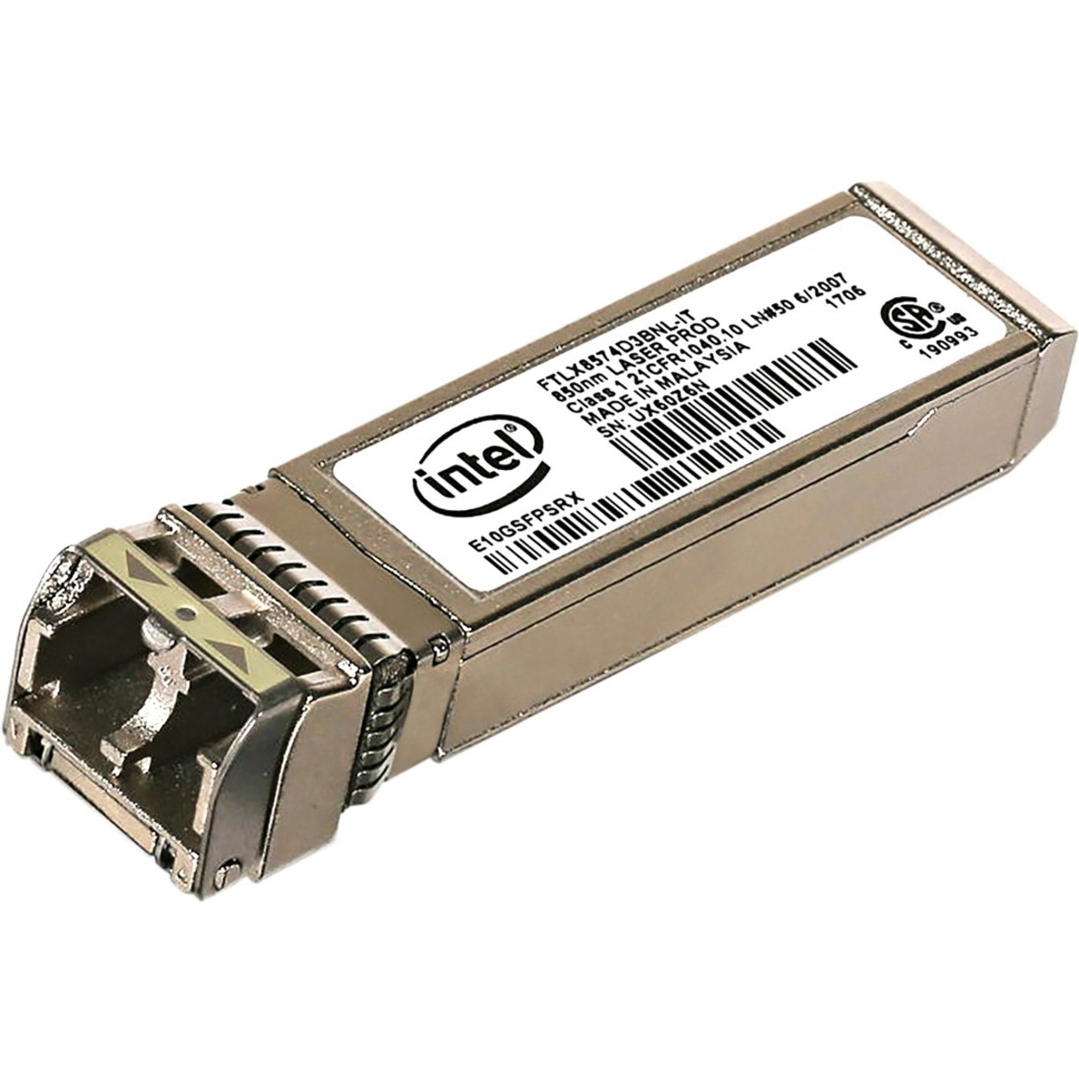 Legrand SFP+ Module - For Data Networking, Optical Network - 1 x 10GBase-SR Network - Optical Fiber - Multi-mode - 10 Gigabit Ethernet - 10GBase-SR - Hot-pluggable- E10GSFPSRX-L