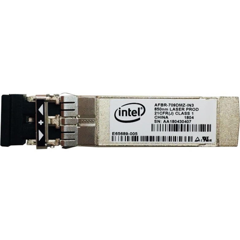 Intel SFP+ Module - For Data Networking, Optical Network - 1 x 10GBase-SR Network - Optical Fiber - Multi-mode - Gigabit Ethernet, 10 Gigabit Ethernet - 10GBase-SR, 1000Base-SX - AFBR-709DMZ-IN3