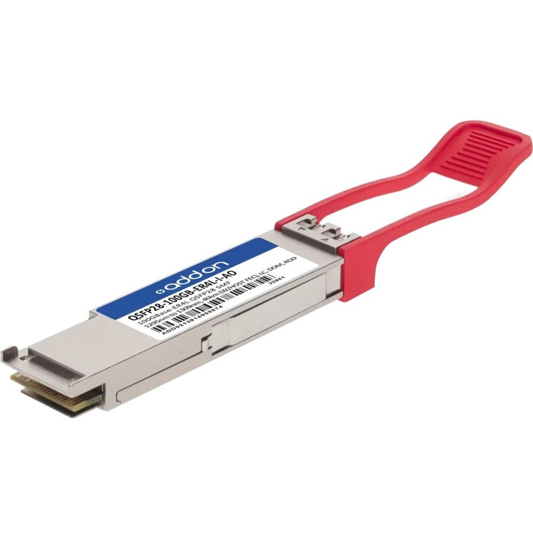 AddOn QSFP28 Module - For Optical Network, Data Networking - 1 x LC 100GBase-ER4L Network - Optical Fiber - Single-mode - 100 Gigabit Ethernet - 100GBase-ER4L - Hot-swappable - TAA Compliant - QSFP28-100GB-ER4LIAO