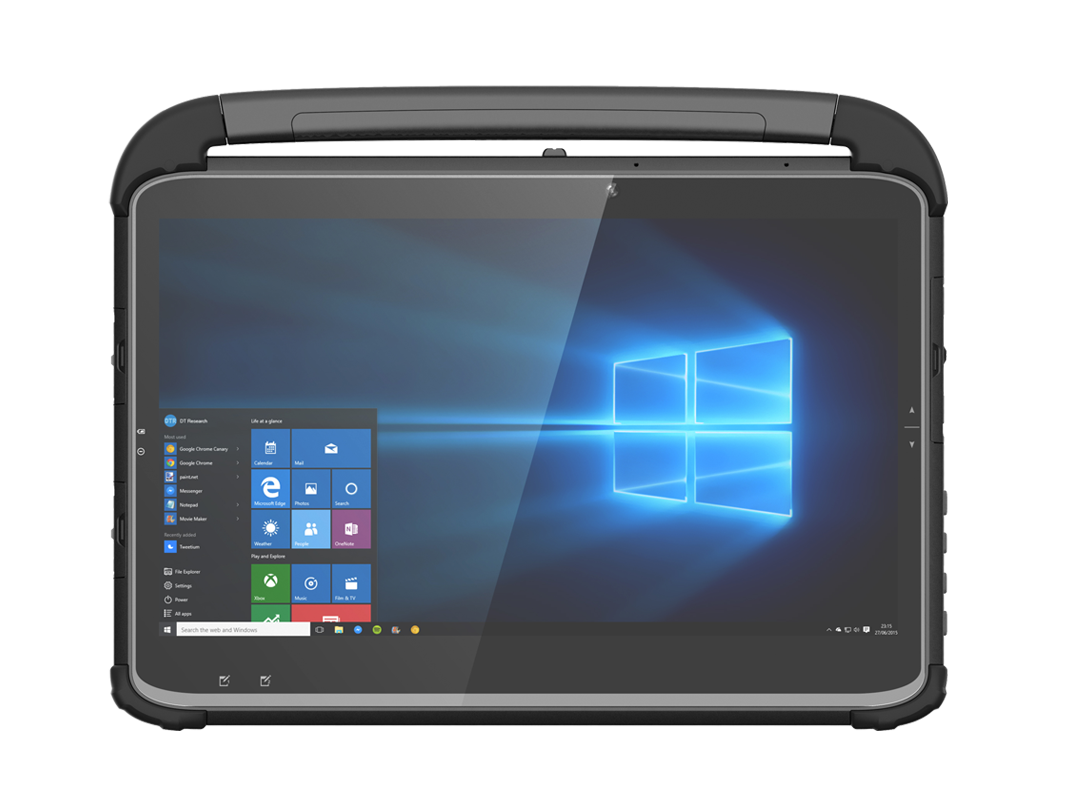 DT RESEARCH 13.3 Rugged Tablet with Intel 8th Generation Core i5 processor, 256GB SSD, 8GB RAM, 1000 nit Capacitive Touch LCD, Windows 10 IoT Enterprise with 1 year standard warranty.