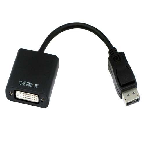 DT RESEARCH DisplayPort-Male to DVI-Female Adapter (Length: 0.2M / 7.9 Inch)