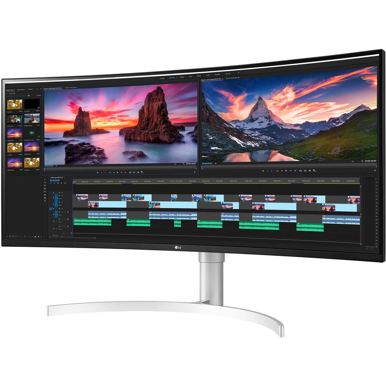 LG Ultrawide 38WN95C-W 38" UW-QHD+ Curved Screen Gaming LCD Monitor - 21:9 - 38WN95C-W
