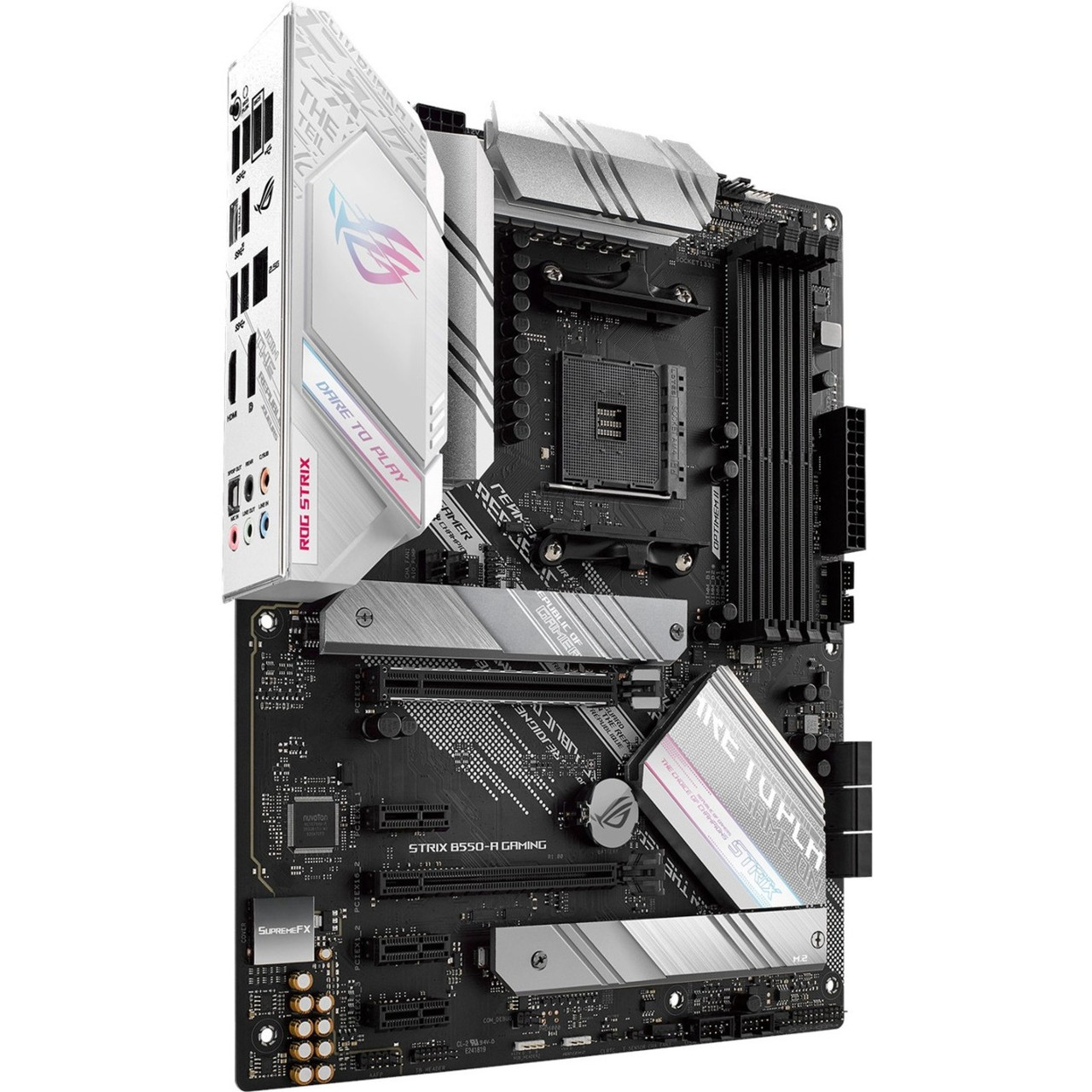Asus ROG Strix B550-A GAMING Desktop Motherboard - AMD B550 Chipset - Socket AM4 - ATX - Ryzen 3, Ryzen 5, Ryzen 7, Ryzen 9, Ryzen 5 Pro, Ryzen 7 PRO, Ryzen 9 PRO Processor Supported - ROG STRIX B550-A GAMING