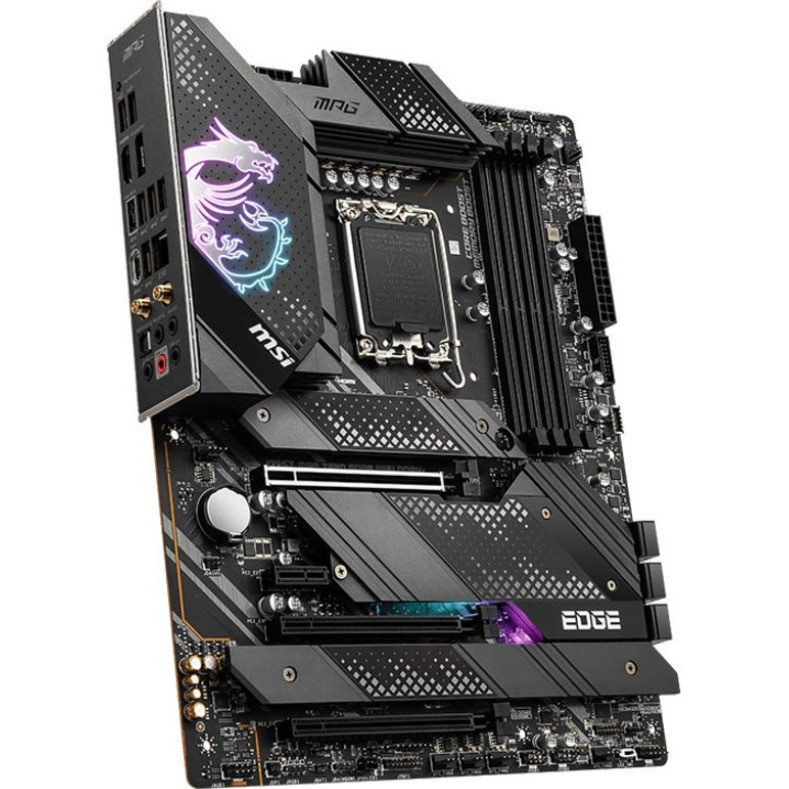 MSI Mpg Z690 Edge Wifi Ddr4 Desktop Motherboard - Intel Z690 Chipset - Socket Lga-1700 - Intel Optane Memory Ready - Atx - Pentium Gold, Celeron, Core I5, Core I7, Core I9 Processor Supported - 128 Gb Ddr4 Sdram Maximum Ram - Z690Edgewid4