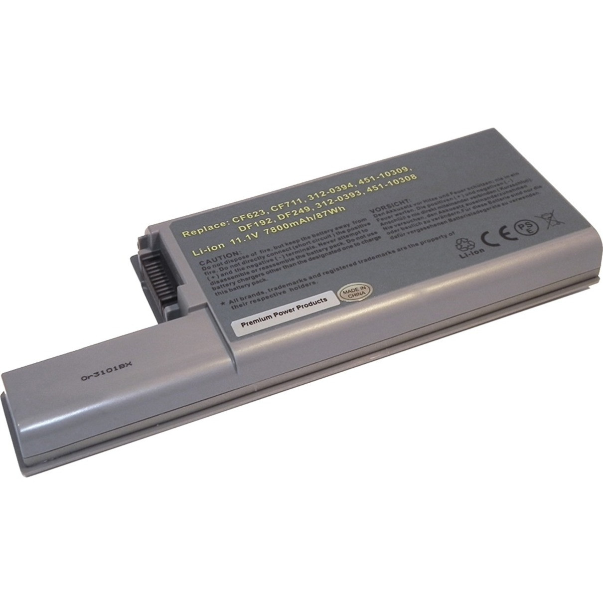V7 312-0537-EV7 Battery for select DELL LATITUDE laptops(5200mAh, 56WH, 6cell)310-9122, 312-0393 - For Notebook - Battery Rechargeable - 5200 mAh - 56 Wh - 11.1 V DC