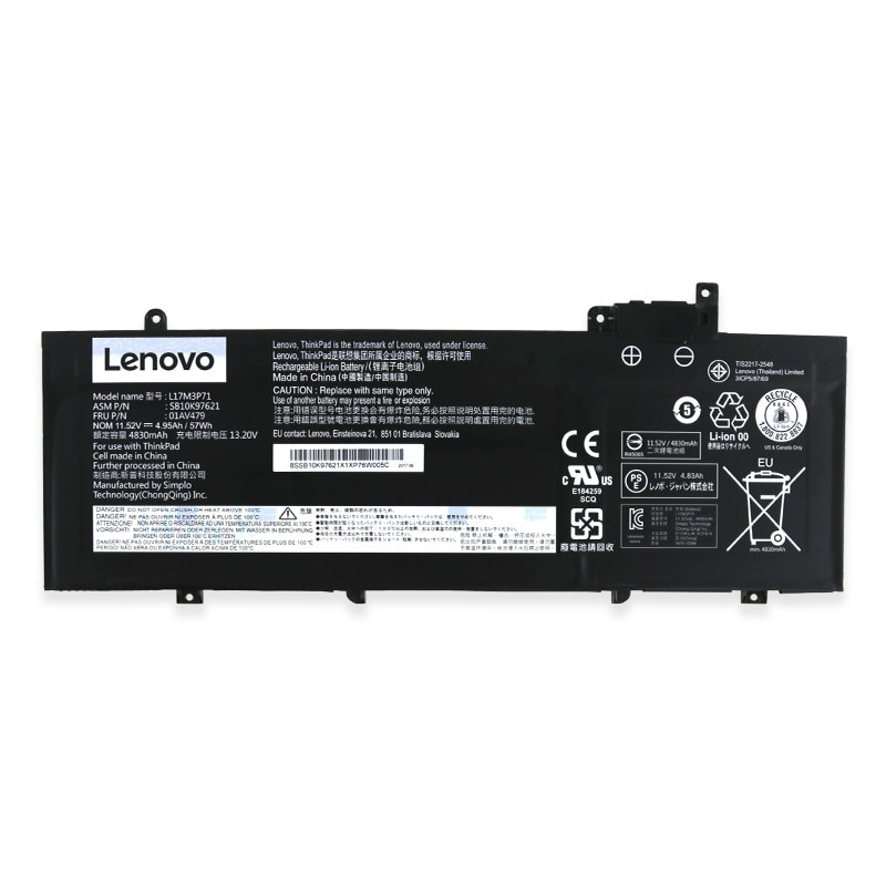 Lenovo Battery - For Notebook - Battery Rechargeable - 4950 mAh - 11.6 V DC - 01AV478