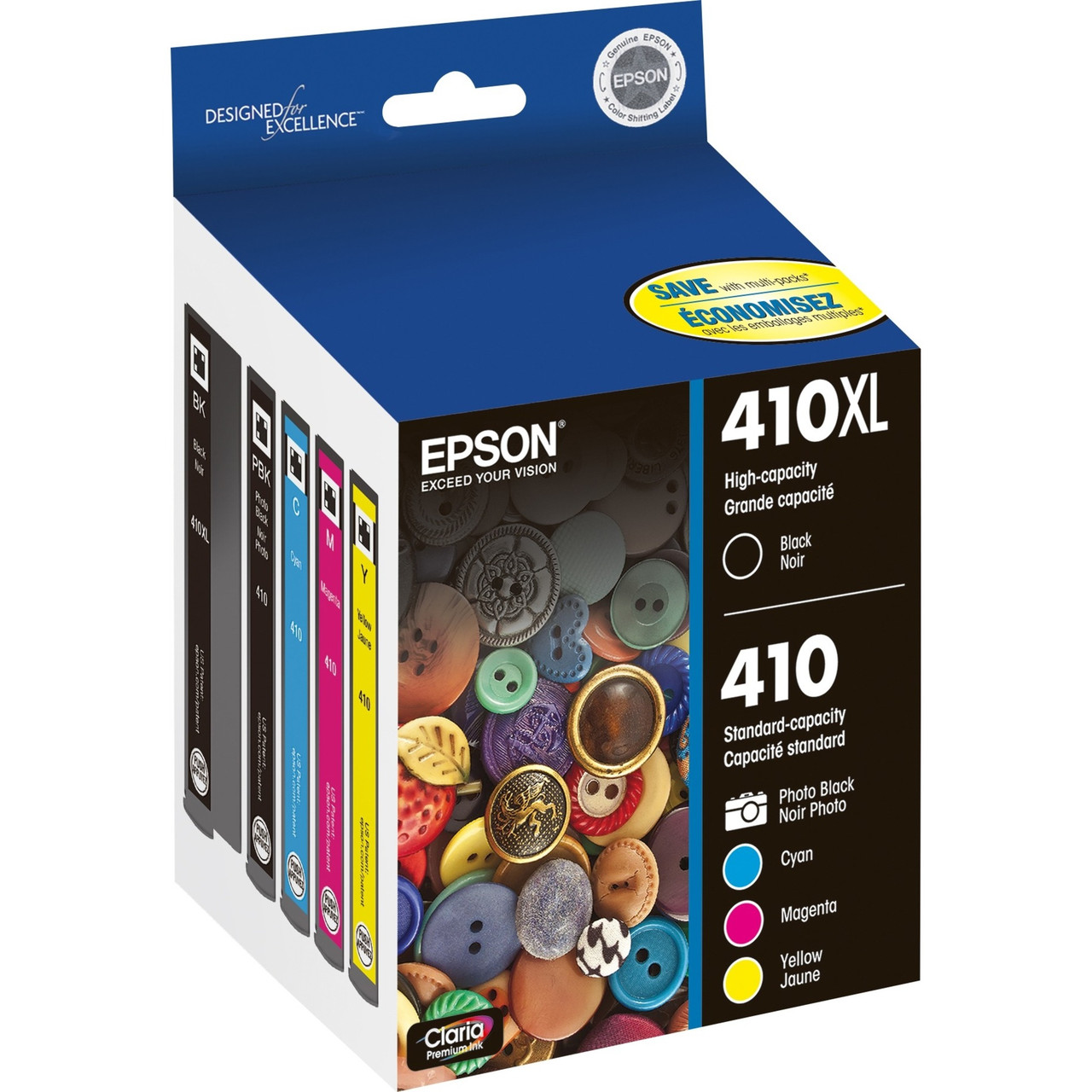 Epson Claria 410XL Original Ink Cartridge - Photo Black, Cyan, Magenta, Black - T410XL-BCS Epson Claria 410XL Original Ink Cartridge - Photo Black, Cyan, Magenta, Black - T410XL-BCS