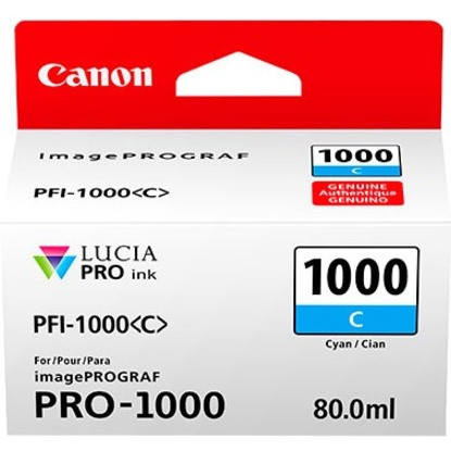 Canon LUCIA PRO PFI-1000 Original Ink Cartridge - Cyan - 0547C002