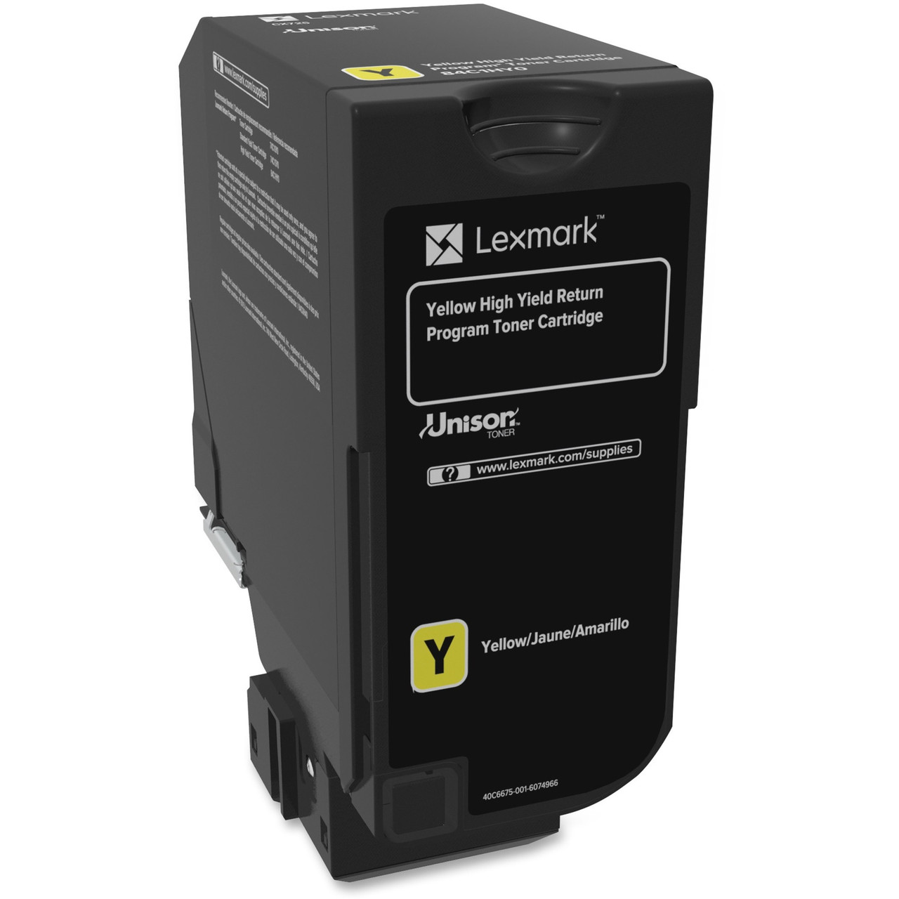 Lexmark Unison Original Toner Cartridge - Laser - High Yield - 16000 Pages - Yellow - 1 Each- 84C1HY0