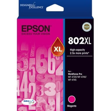 Epson DURABrite Ultra 802XL Original Ink Cartridge - Magenta - Inkjet - High Yield - 1900 Pages - 1 Pack - T802XL320-S