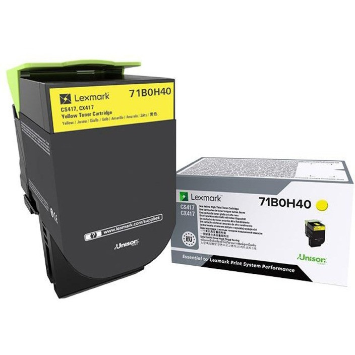 Lexmark Unison Original Toner Cartridge - Yellow - Laser - High Yield - 3500 Pages - 71B0H40