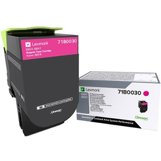 Lexmark Unison Original Standard Yield Laser Toner Cartridge - Magenta Pack - 2300 Pages - 71B0030