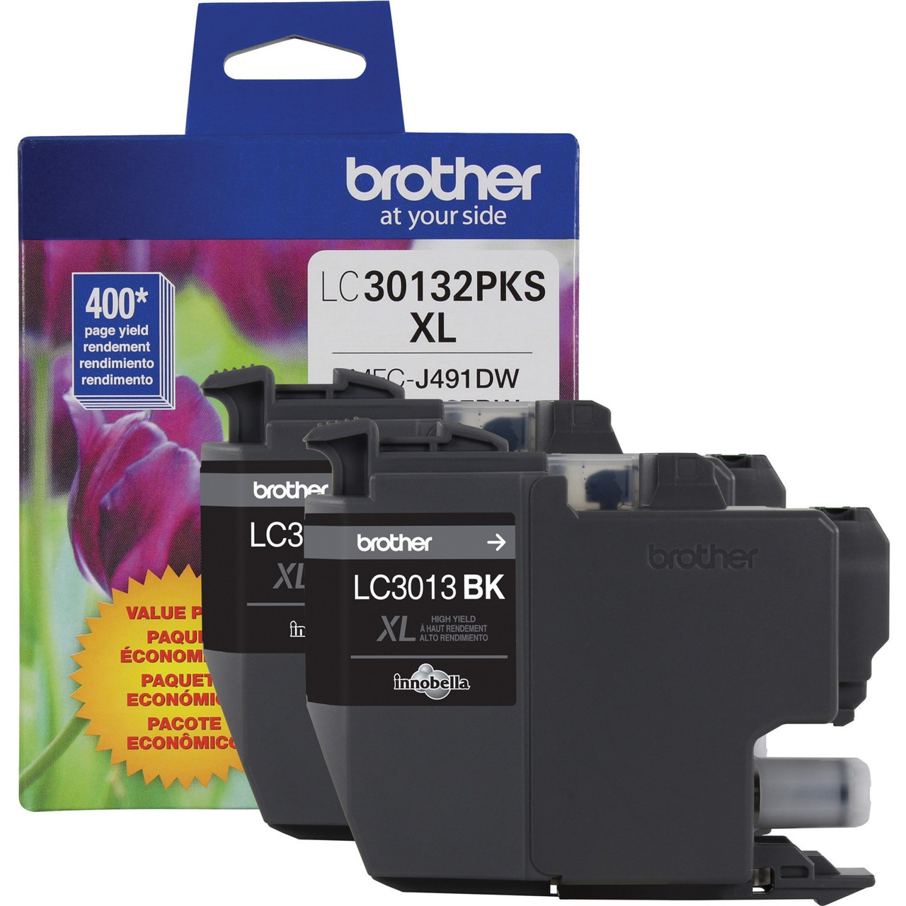 Brother Original High Yield Inkjet Ink Cartridge - Black - 2 / Pack - 400 Pages - LC30132PKS