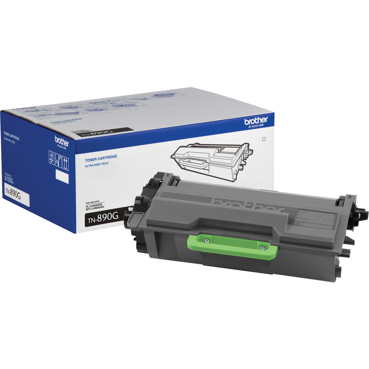 Brother TN890G TAA-Compliant Ultra High-yield Black Toner Cartridge - Laser - Ultra High Yield - 20000 Pages - TN890G