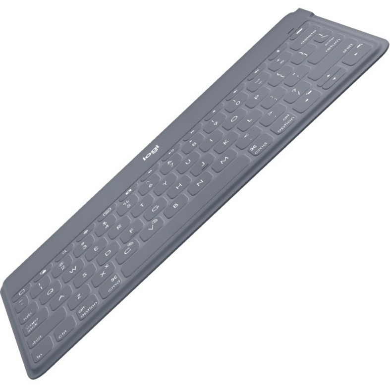 Logitech Keys-To-Go Super-Slim and Super-Light Bluetooth Keyboard for iPhone, iPad, and Apple TV - Stone - Wireless Connectivity - Bluetooth - Home, App Switch, Search, Screenshot - 920-008918