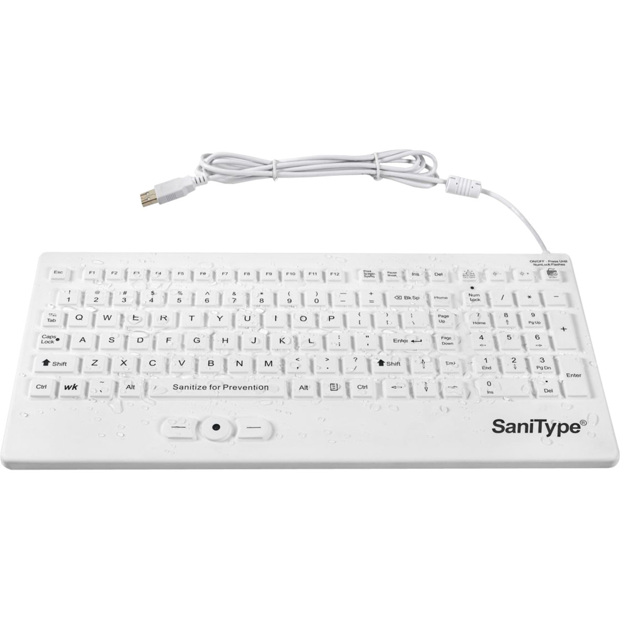 SaniType Keyboard - KBSTRC105SPB-W