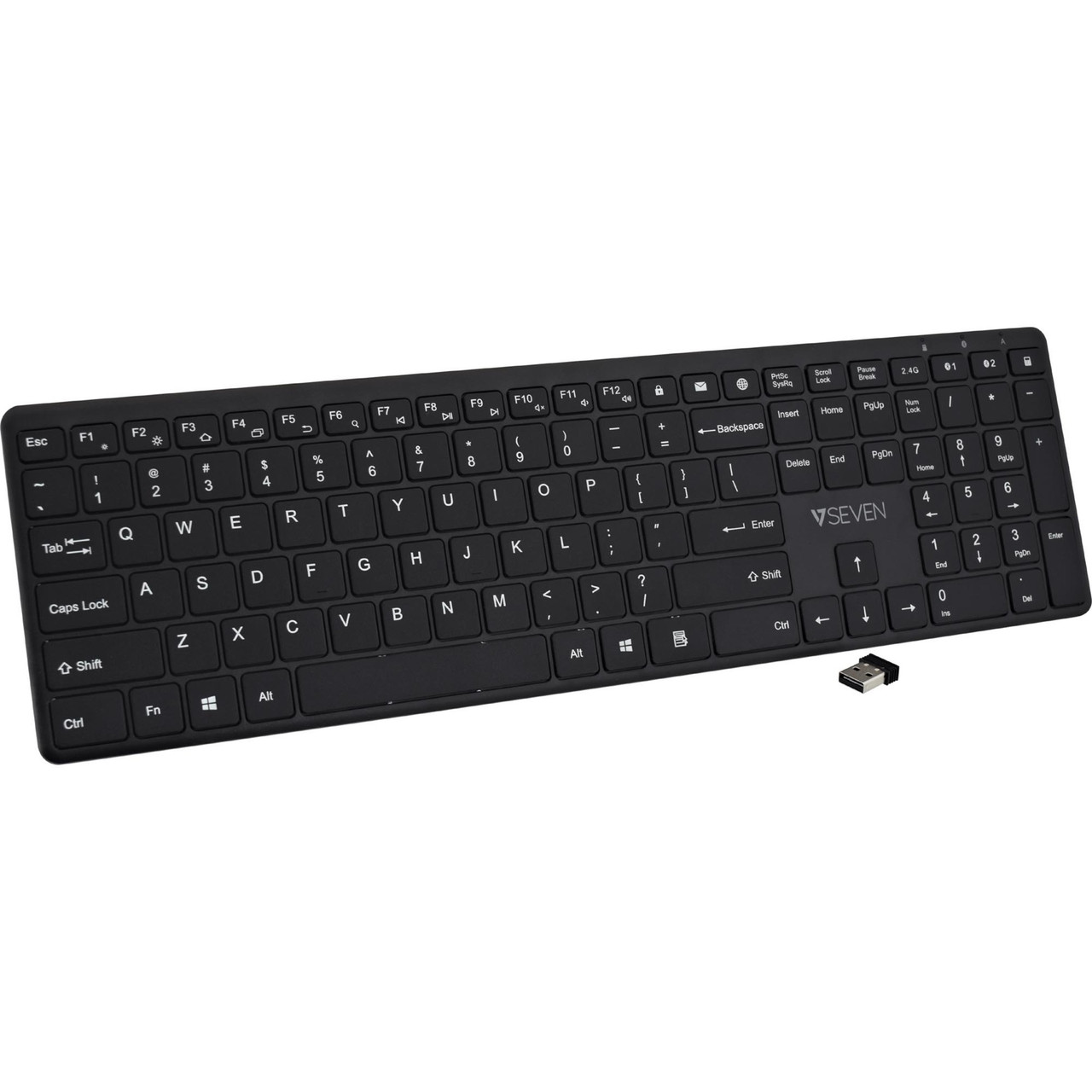 V7 Bluetooth Keyboard KW550USBT 2.4GHZ Dual Mode, English QWERTY - Black - Wireless Connectivity - Bluetooth/RF - 2.40 GHz - USB Interface - English - QWERTY Layout - KW550USBT