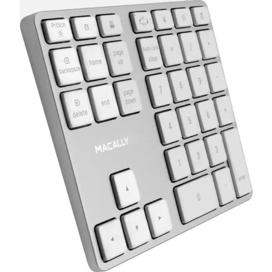 Macally Aluminum 35-Key Rechargeable Bluetooth Numeric Keypad For Mac And PC - BTNUMKEYPRO