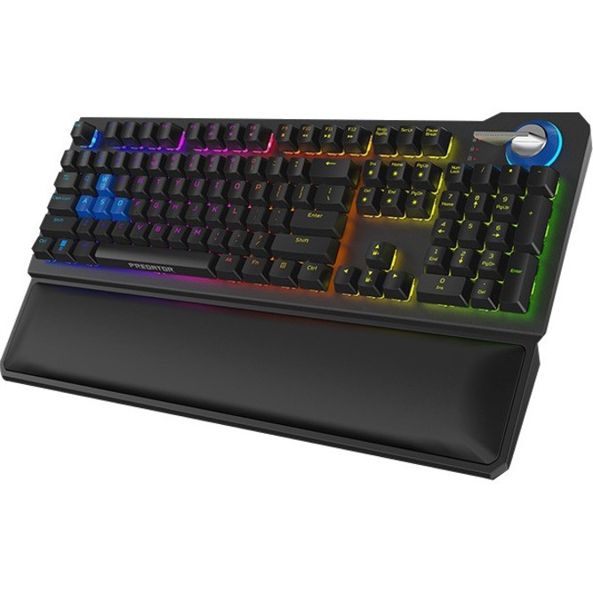 Predator Acer Aethon PKW120 Gaming Keyboard - Cable Connectivity - USB Interface - RGB LED - 104 Key Windows Lock Key, Multimedia, Volume Control Hot Key(s) - PC - Opto-mechanical Keyswitch - Black - GP.KBD11.01N Predator Acer Aethon PKW120 Gaming Keyboard - Cable Connectivity - USB Interface - RGB LED - 104 Key Windows Lock Key, Multimedia, Volume Control Hot Key(s) - PC - Opto-mechanical Keyswitch - Black - GP.KBD11.01N