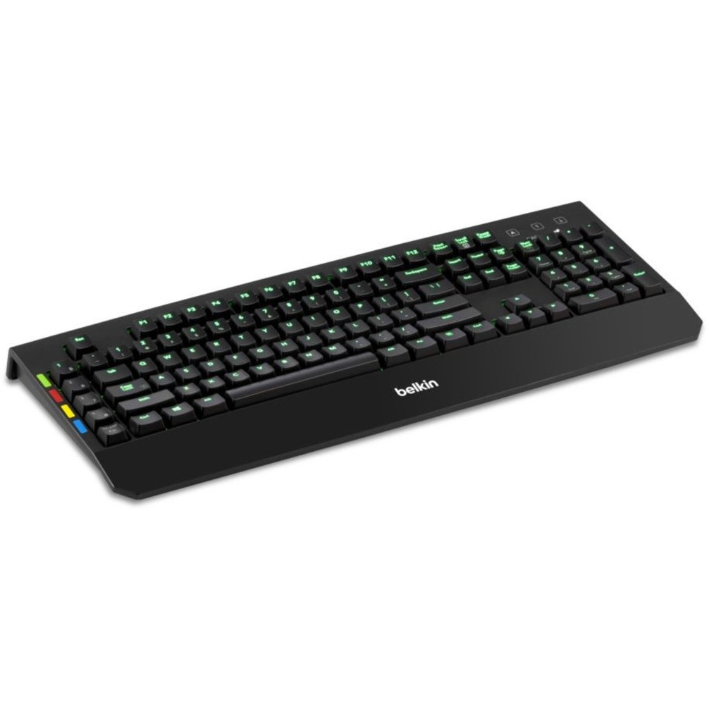 Belkin KVM Remote Control with Integrated Keyboard - keyboard - black. - F1DN008KBD