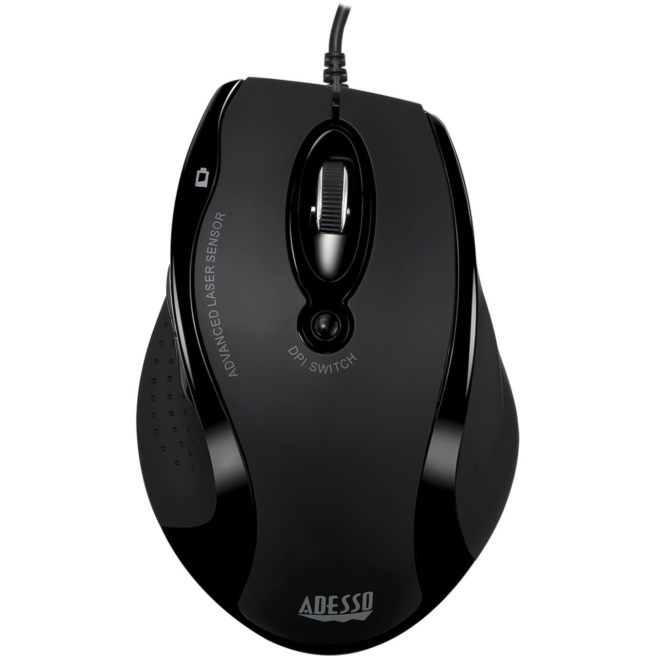Adesso iMouse G2 - Ergonomic Optical Mouse - Optical - Cable - No - Black - USB - 2400 dpi - Scroll Wheel - 6 Button(s) - Right-handed Only - IMOUSE G2