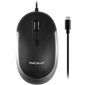 Macally USB-C Optical Quiet Click Mouse for Mac/PC Black & Space Gray - UCDYNAMOUSESG