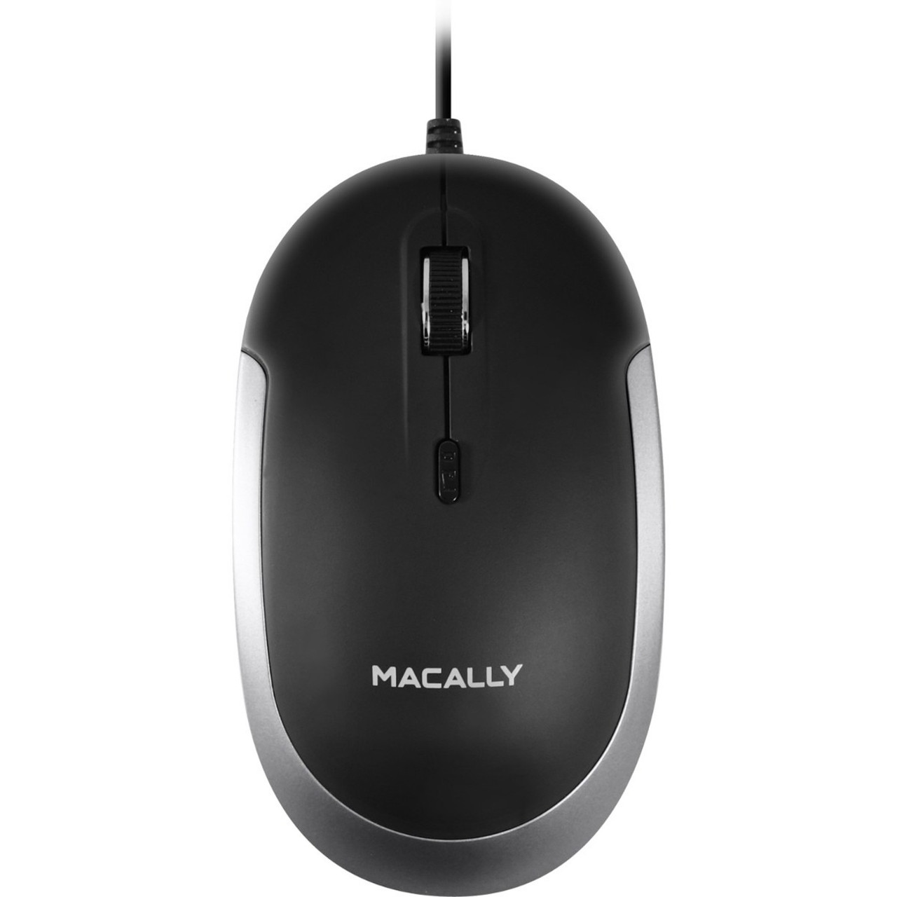Macally USB Optical Quiet Click Mouse for Mac/PC in Black & Space Gray - DYNAMOUSESG