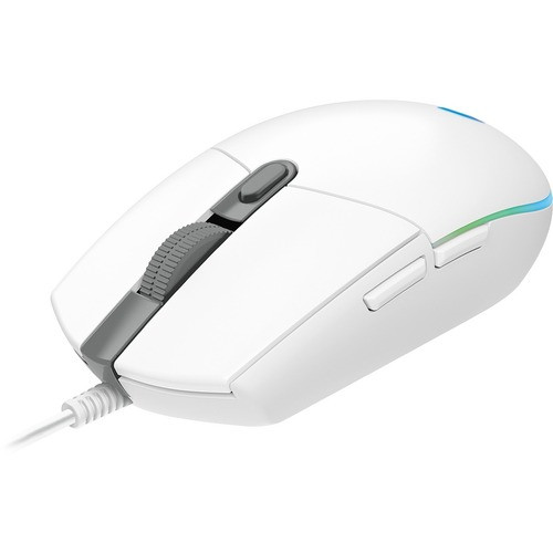Logitech G203 Gaming Mouse - Cable - White - USB - 8000 dpi - 6 Button(s) - 910-005791
