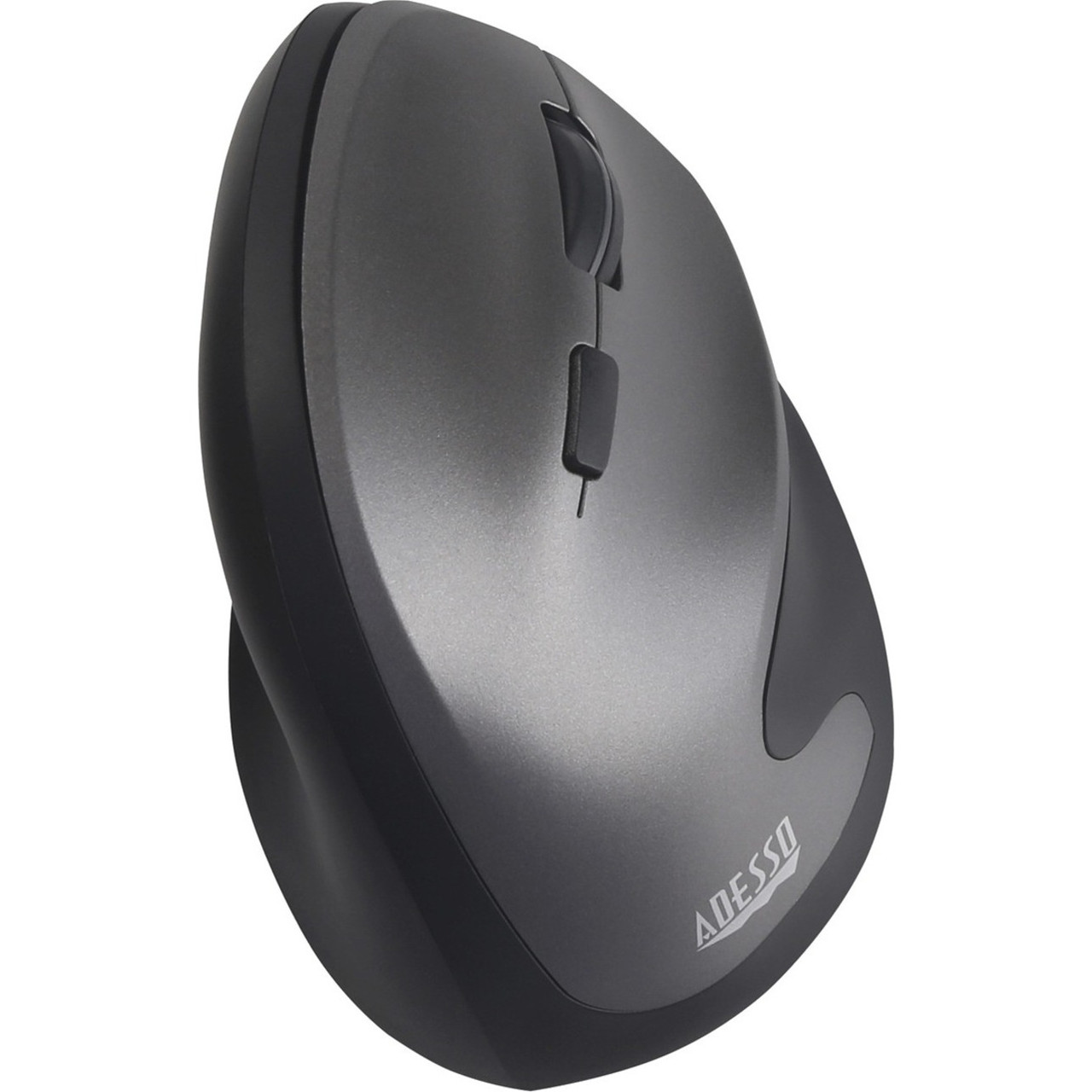 Adesso Antimicrobial Wireless Vertical Ergonomic Mouse - Optical - Wireless - Radio Frequency - 2.40 GHz - Gray, Black - USB - 2400 dpi - Scroll Wheel - 6 Button(s) - Right-handed Only - IMOUSE A20 Adesso Antimicrobial Wireless Vertical Ergonomic Mouse - Optical - Wireless - Radio Frequency - 2.40 GHz - Gray, Black - USB - 2400 dpi - Scroll Wheel - 6 Button(s) - Right-handed Only - IMOUSE A20