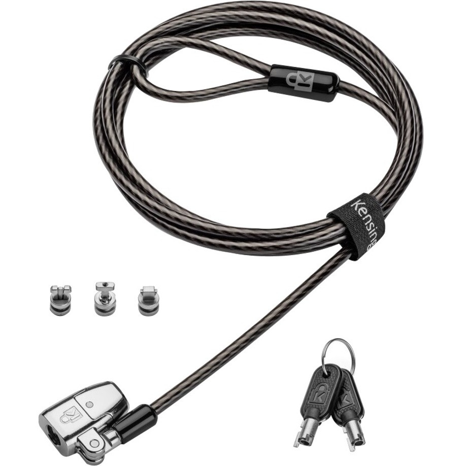 Kensington ClickSafe 2.0 Keyed Laptop Lock for Nano Security Slot - Carbon Steel, Plastic - 5.91 ft - For Notebook - TAA Compliant - K68102WW