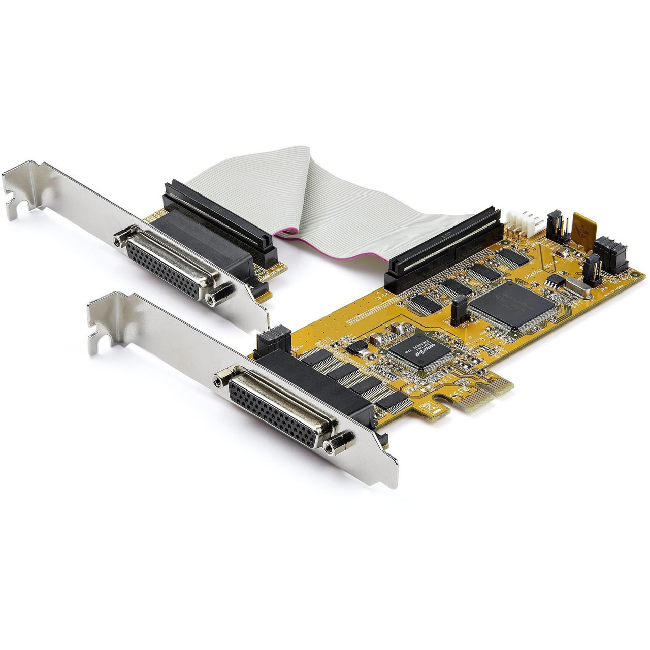 Startech 8-Port PCI Express RS232 Serial Adapter Card -PCIe to Serial DB9 Controller 16C1050 UART - Low Profile - 15kV ESD - Win/Linux - PEX8S1050LP