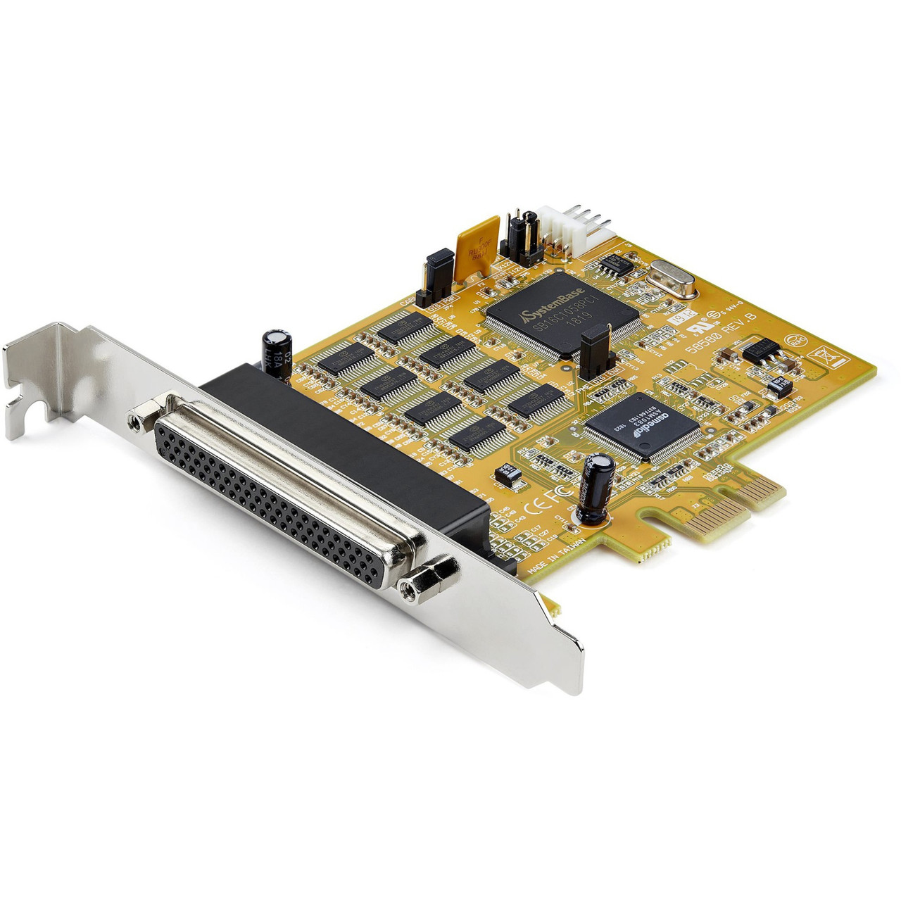 Startech 8-Port PCI Express RS232 Serial Adapter Card - PCIe to Serial DB9 RS232 Controller Card - 16C1050 UART - 15kV ESD - Win/Linux - PEX8S1050