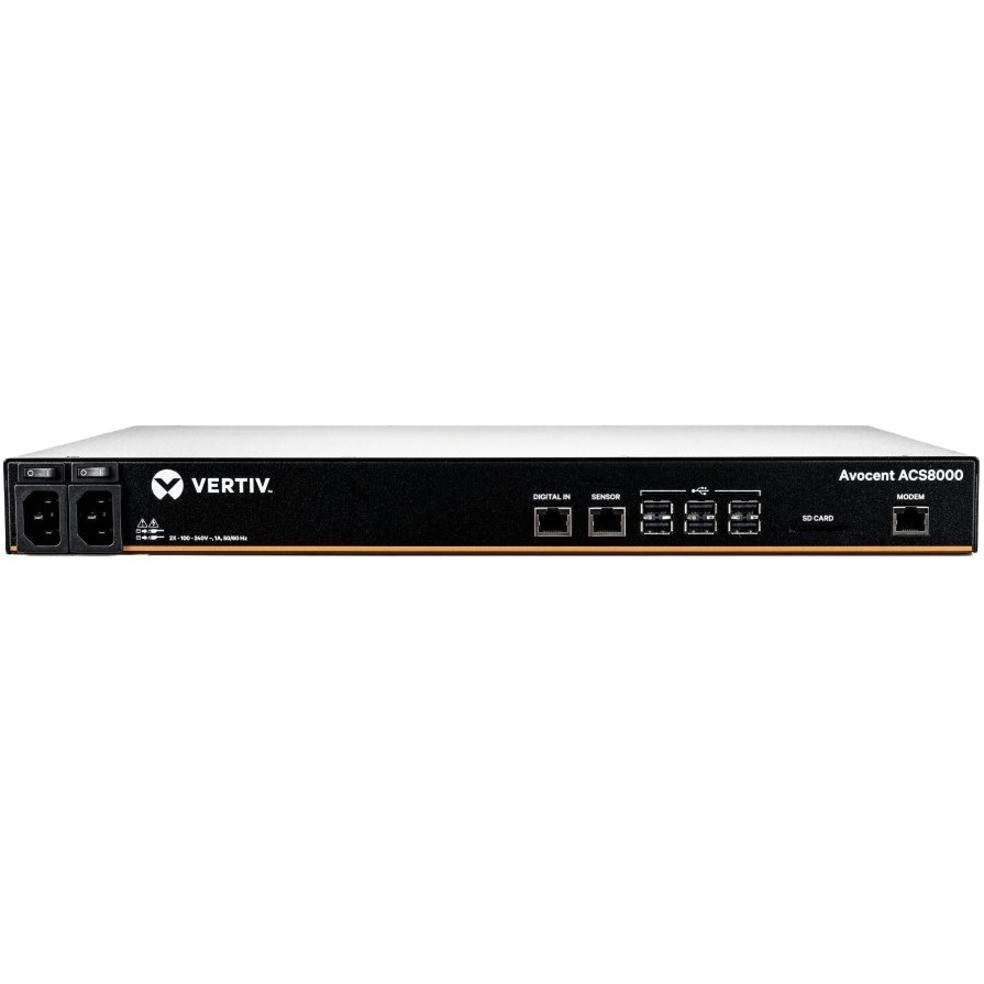Avocent Vertiv 8-port ACS8000 Console System with dual AC Power Supply, non-TAA - ACS8008MDAC-400
