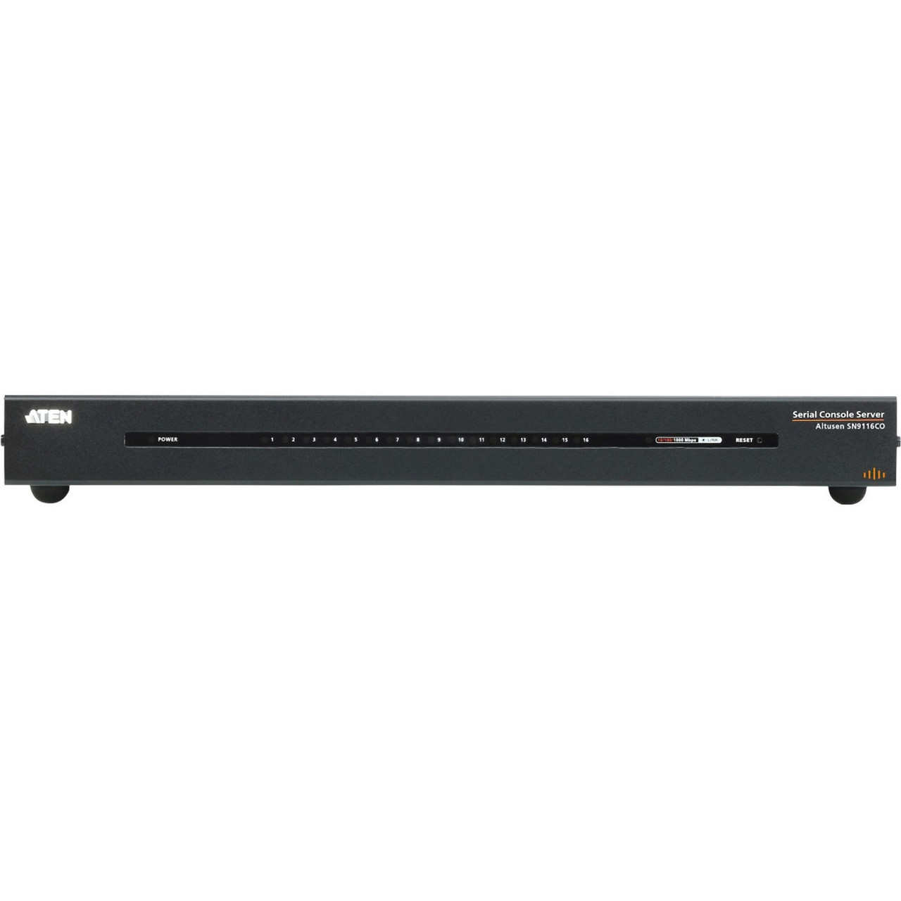 Aten 16-Port Serial Console Server - Twisted Pair - 1 x Network (RJ-45) - 16 x Serial Port - 10/100/1000Base-T - Gigabit Ethernet - Rack-mountable, Desktop - SN9116CO